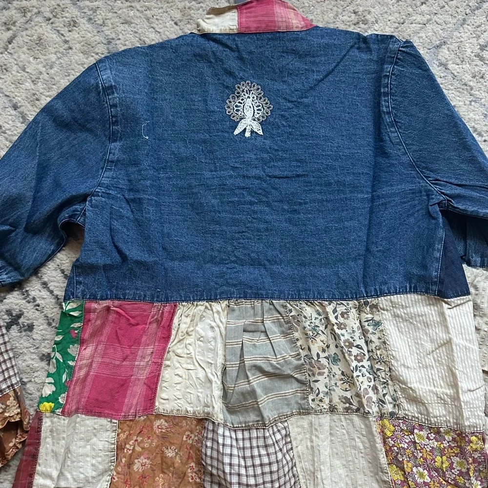 NWT- Young Threads  Patchwork Kimono Jacket - Multicolor - Picture 7 of 7